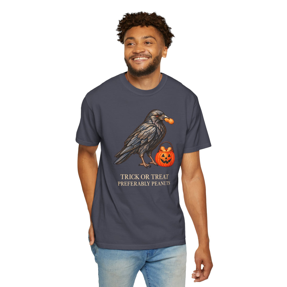 Halloween Common Raven, Trick or Treat Preferably Peanuts T-Shirt