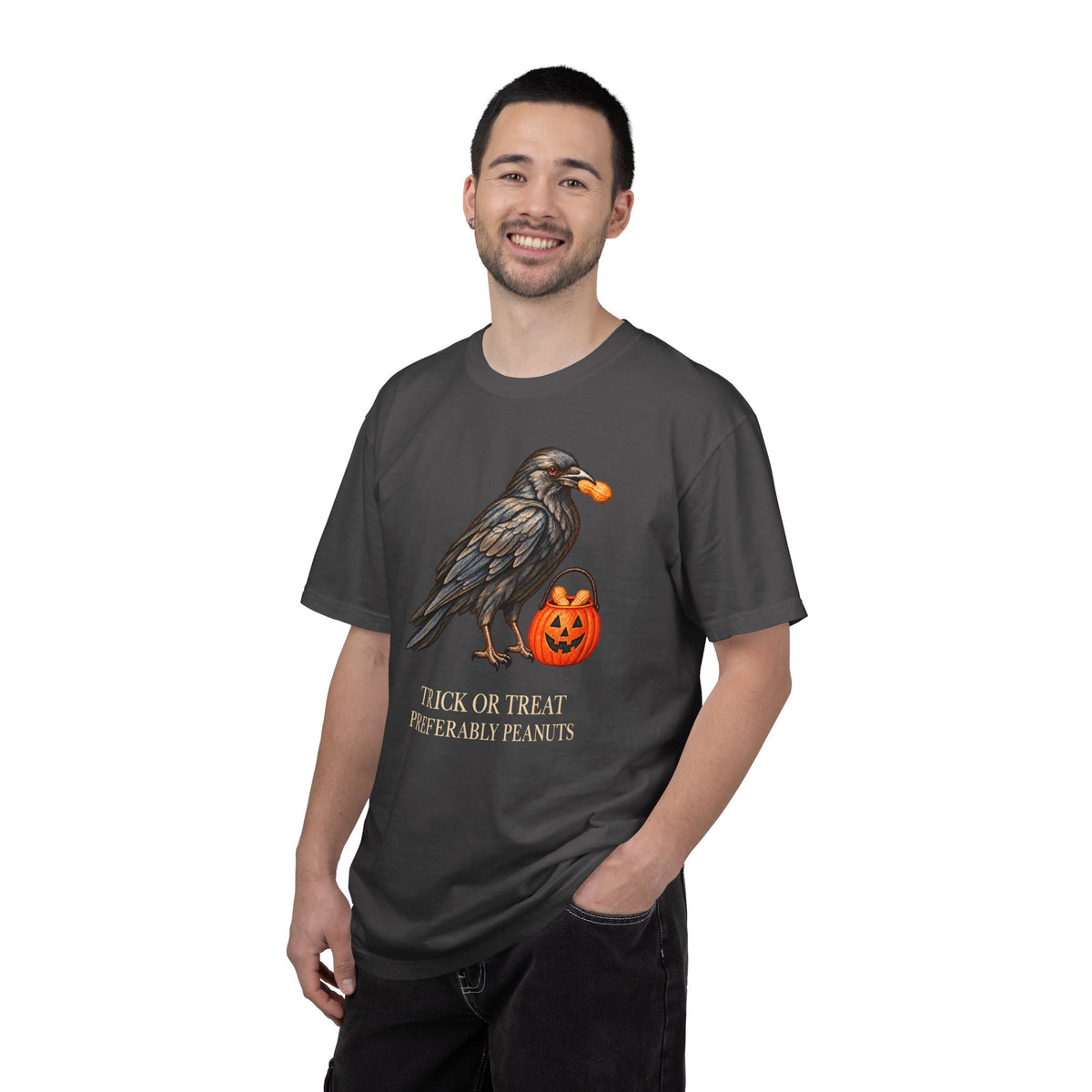Halloween Common Raven, Trick or Treat Preferably Peanuts T-Shirt