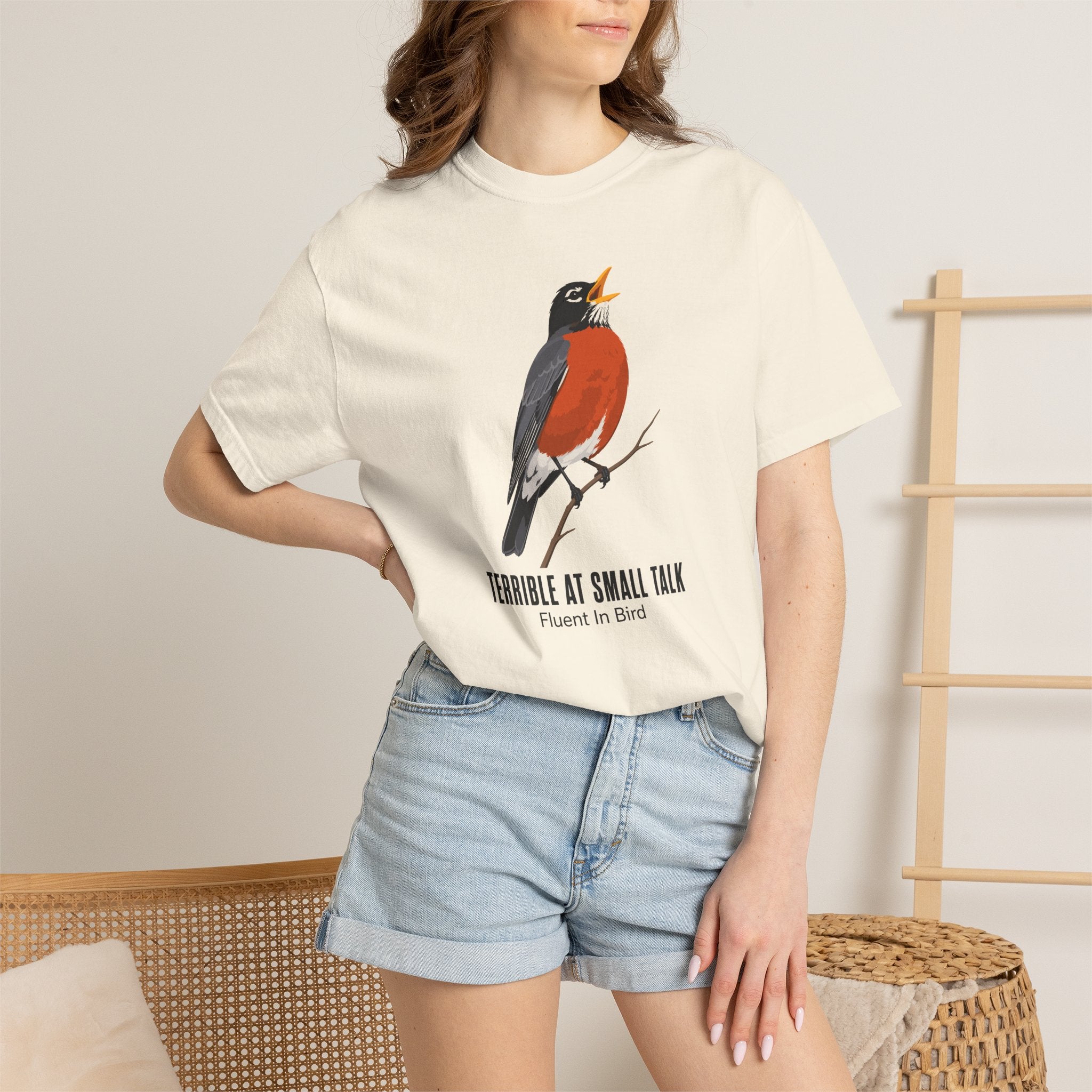 American Robin, Terrible at Small Talk T-Shirt