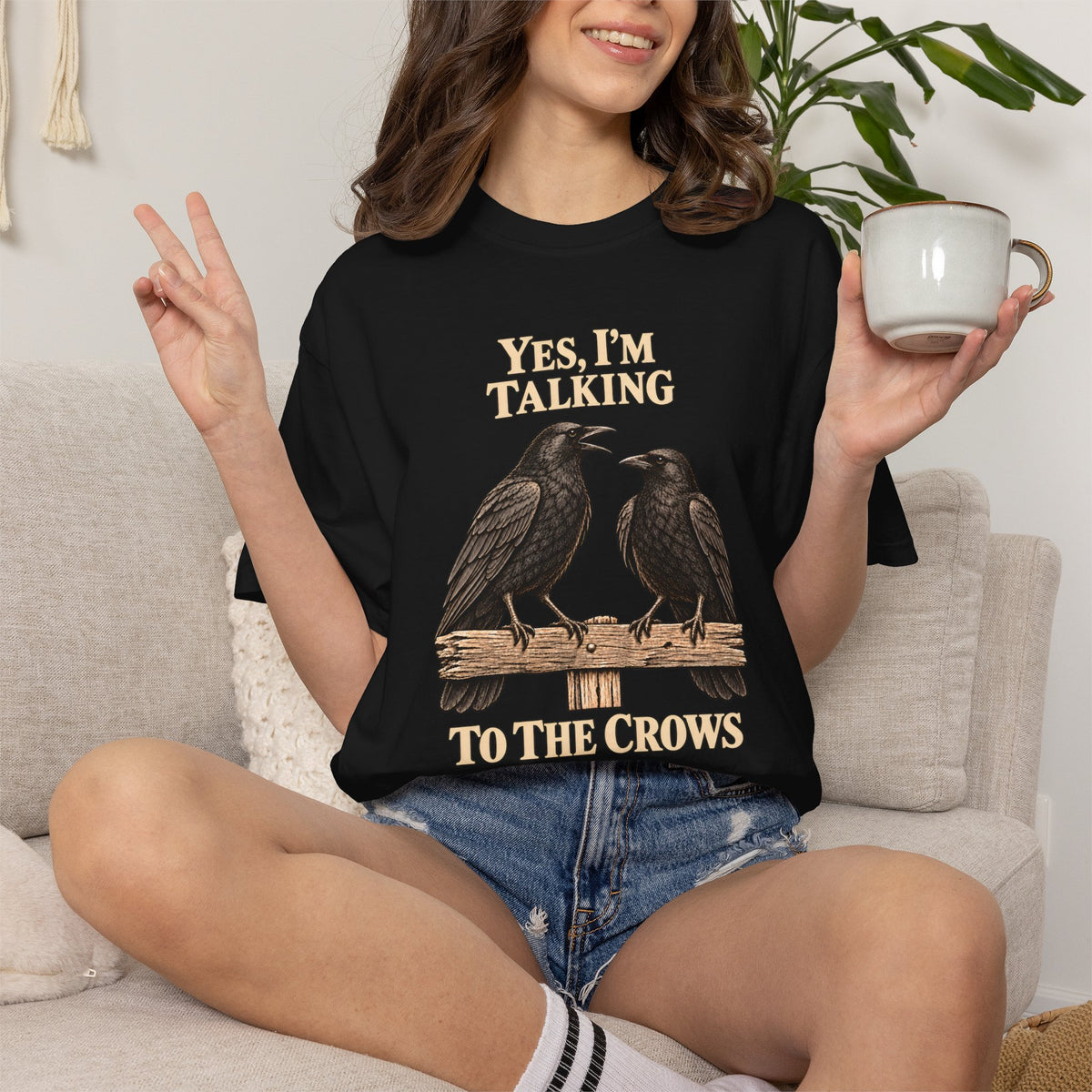 American Crow, Yes, I’m Talking to the Crows T-Shirt