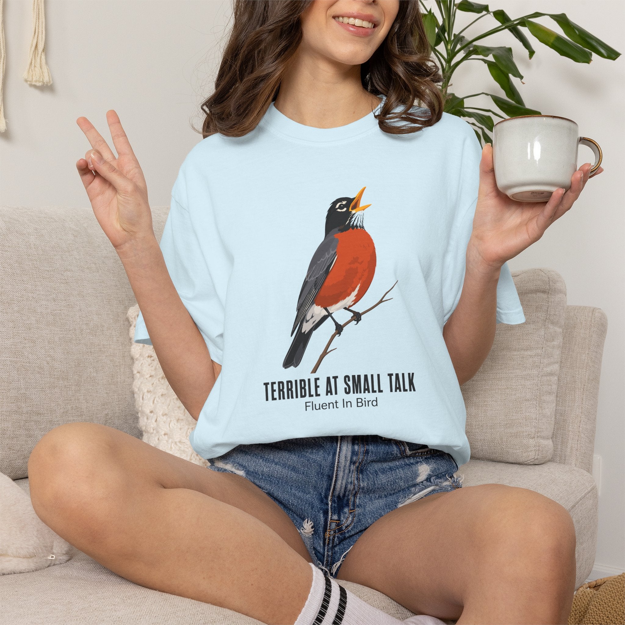 American Robin, Terrible at Small Talk T-Shirt