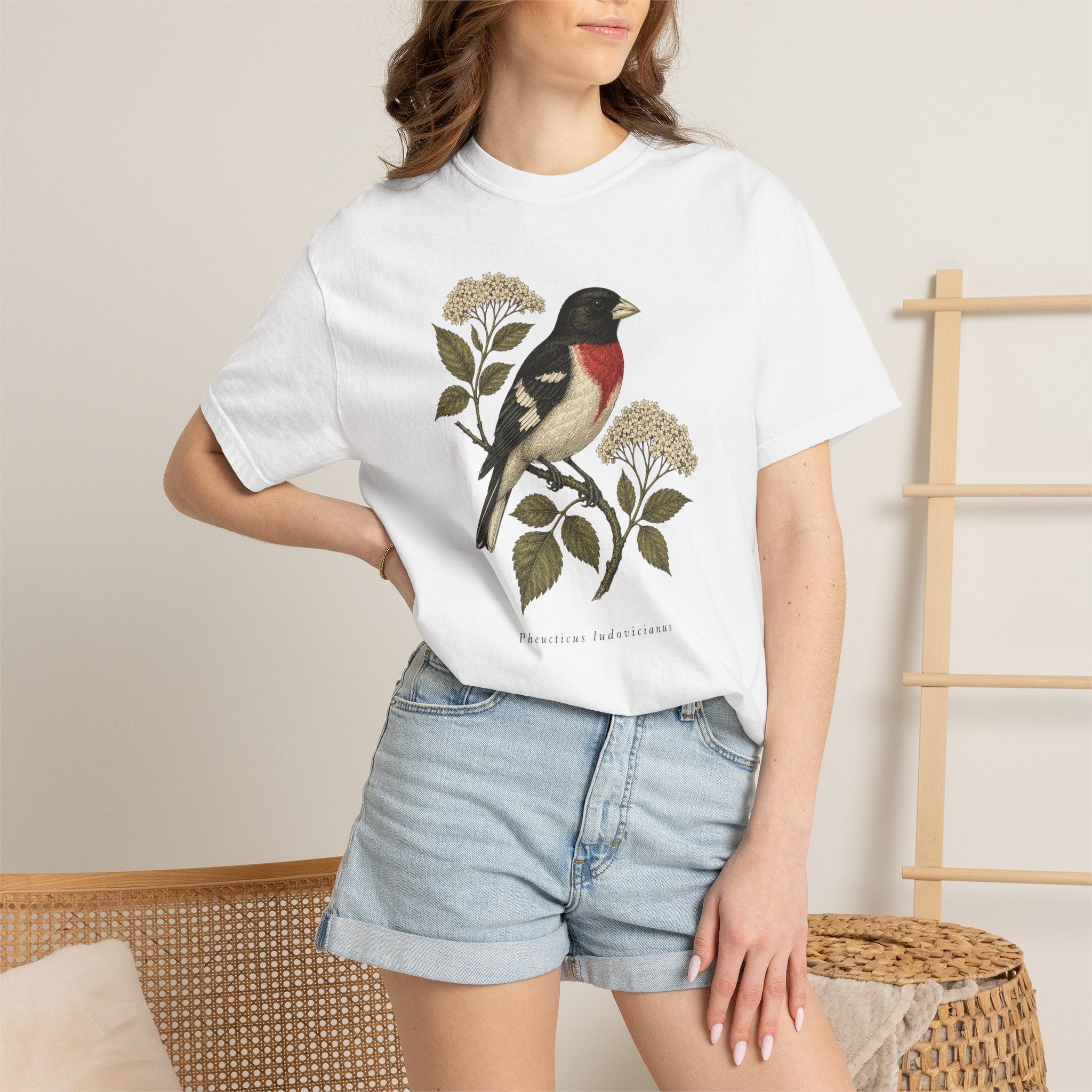 Rose-breasted Grosbeak, Pheucticus Ludovicianus T-Shirt