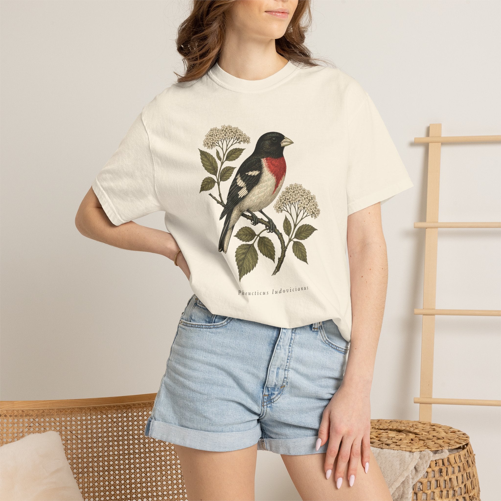 Rose-breasted Grosbeak, Pheucticus Ludovicianus T-Shirt