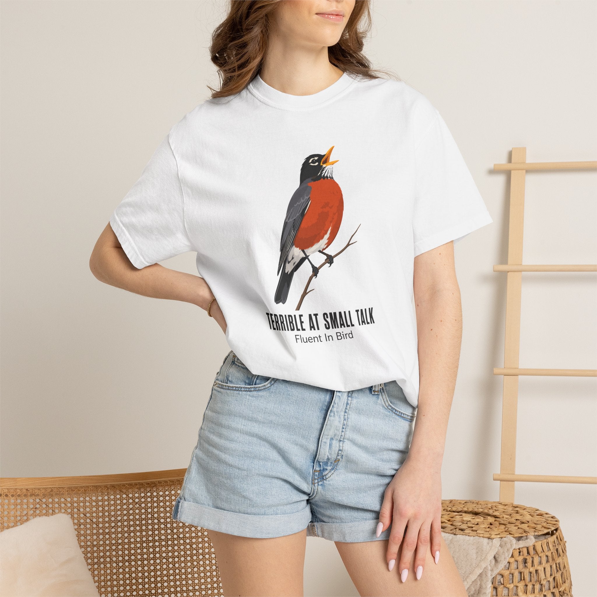 American Robin, Terrible at Small Talk T-Shirt