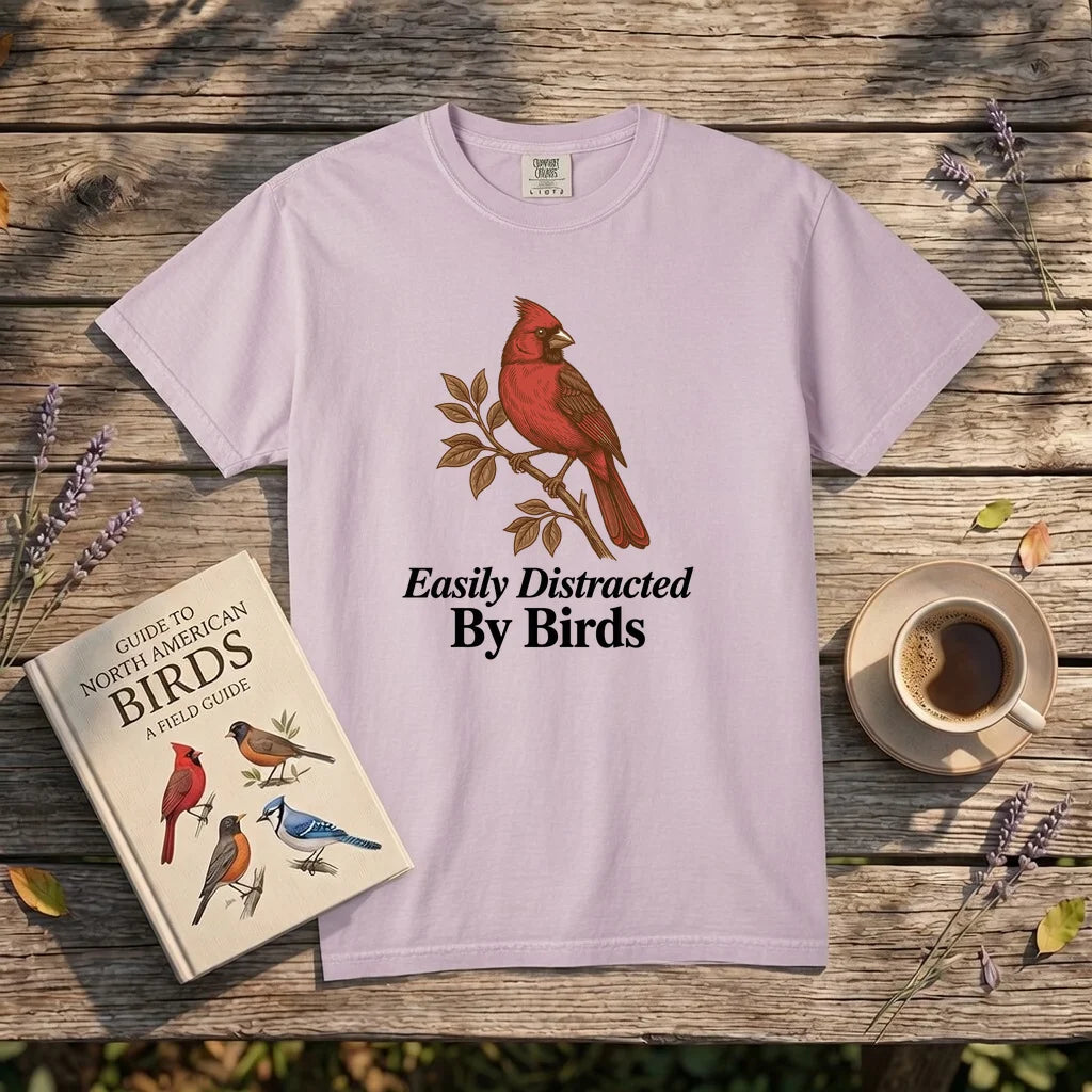 Northern Cardinal, Easily Distracted by Birds