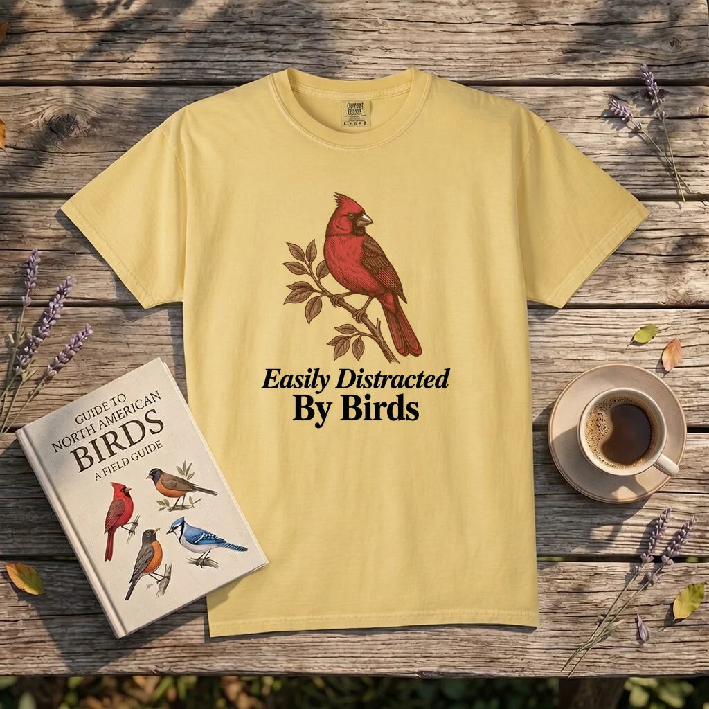 Northern Cardinal, Easily Distracted by Birds