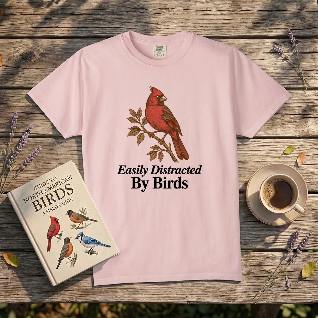 Northern Cardinal, Easily Distracted by Birds