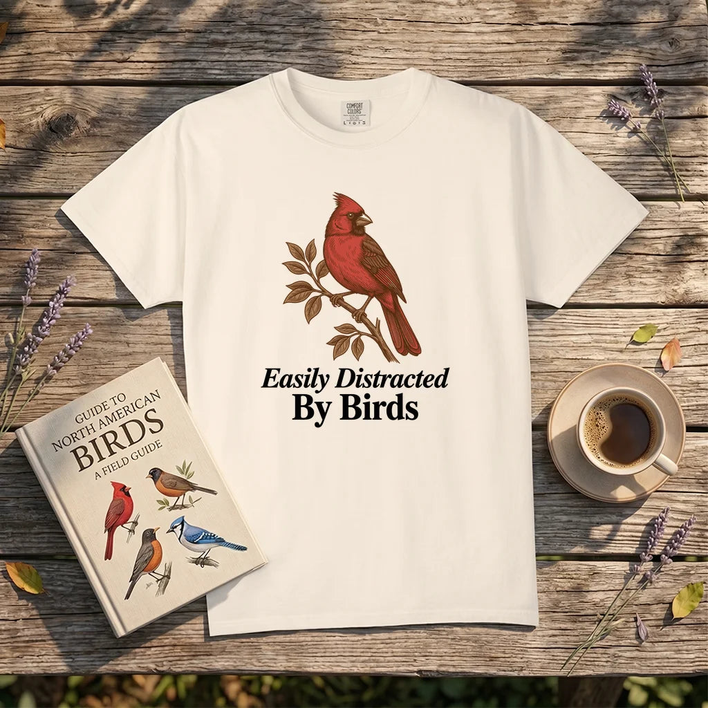 Northern Cardinal, Easily Distracted by Birds