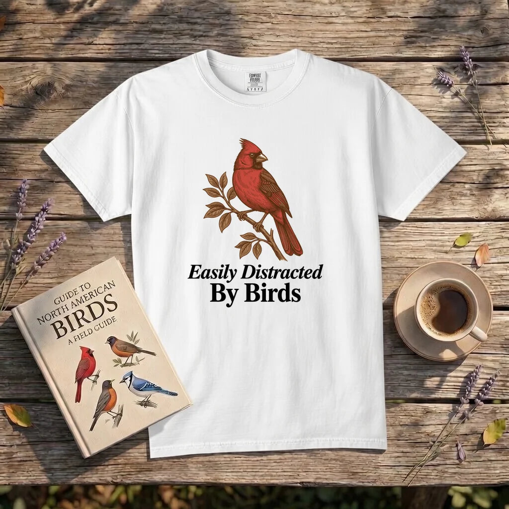 Northern Cardinal, Easily Distracted by Birds